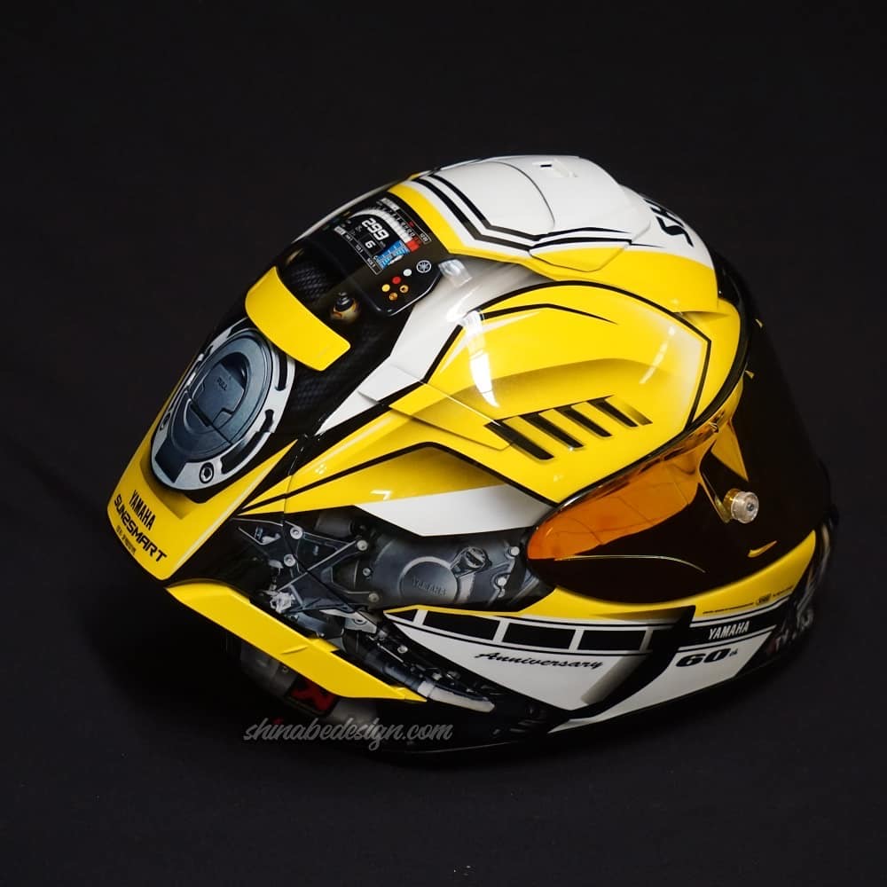 YZF-R1 “Alien SpeedBlock — 60th Anniversary Yellow” — Custom Shoei X-14