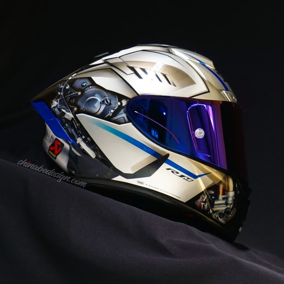 YZF-R1M “Alien Vector” — Custom Shoei X-14