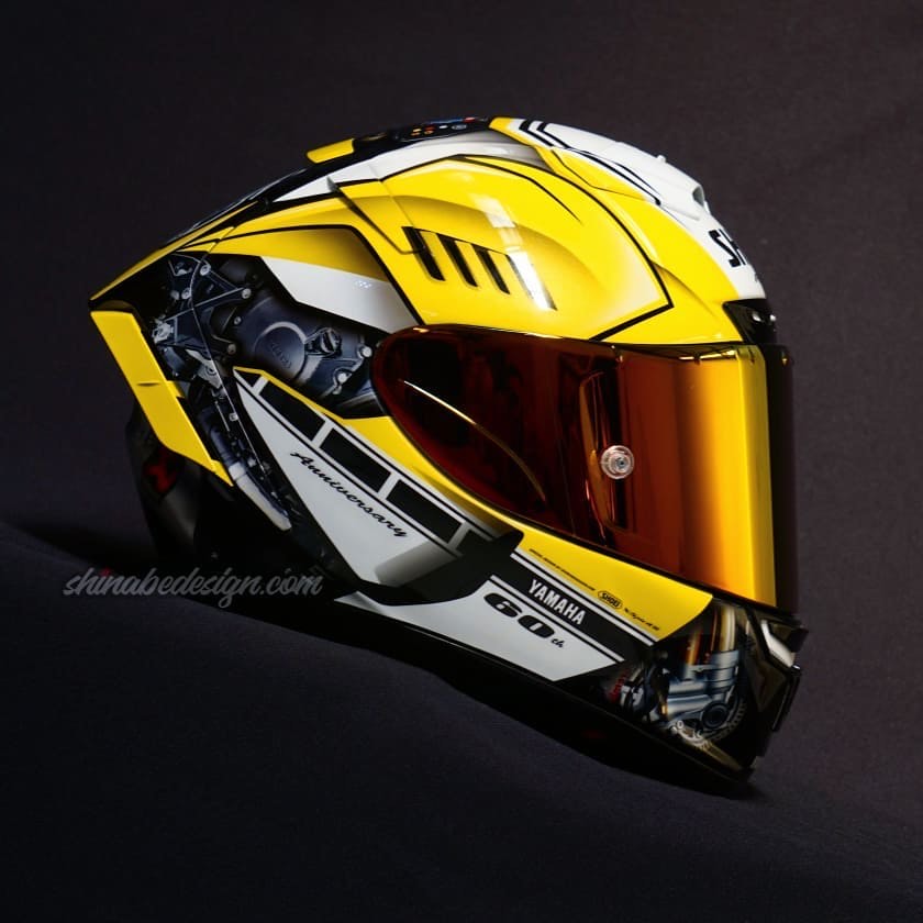 YZF-R1 “Alien SpeedBlock — 60th Anniversary Yellow” — Custom Shoei X-14