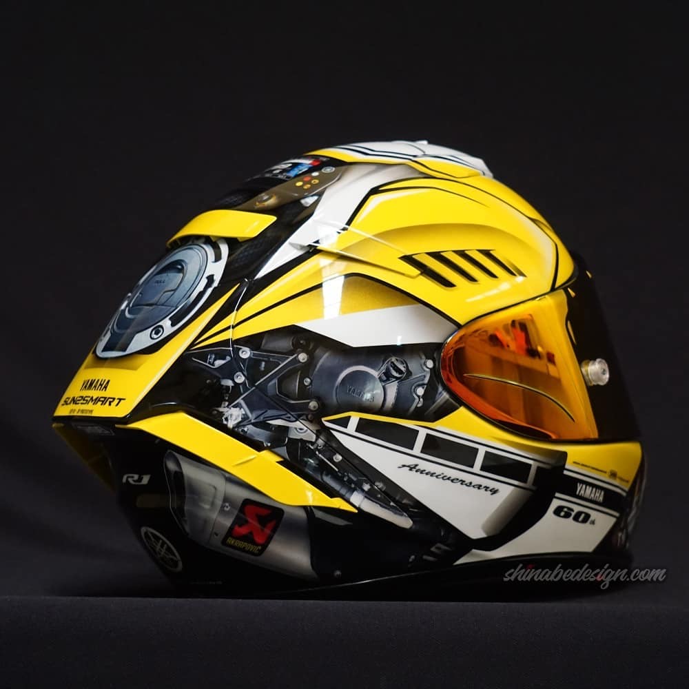 YZF-R1 “Alien SpeedBlock — 60th Anniversary Yellow” — Custom Shoei X-14