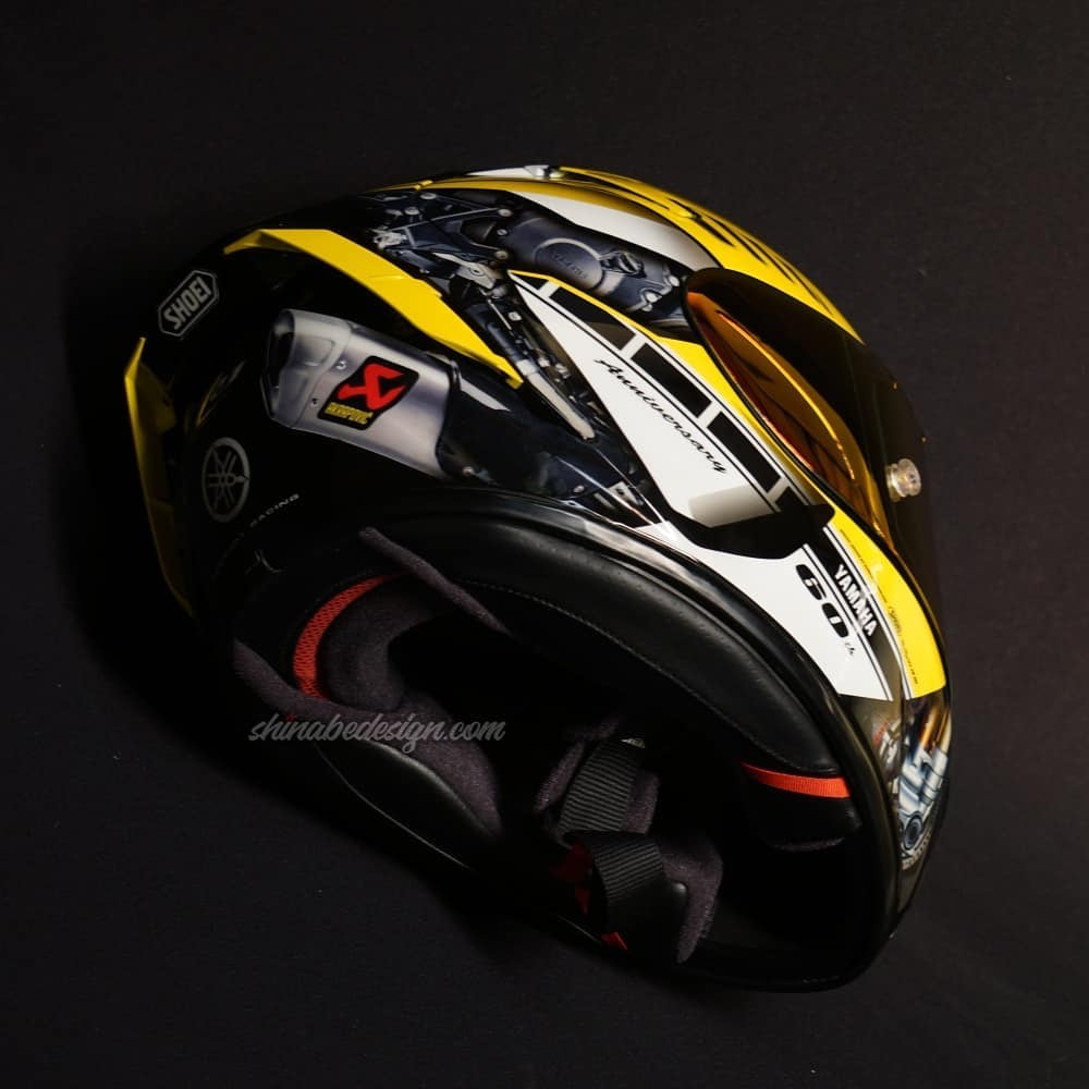 YZF-R1 “Alien SpeedBlock — 60th Anniversary Yellow” — Custom Shoei X-14