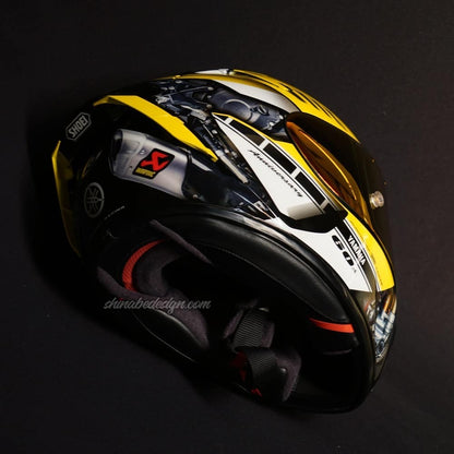 YZF-R1 “Alien SpeedBlock — 60th Anniversary Yellow” — Custom Shoei X-14