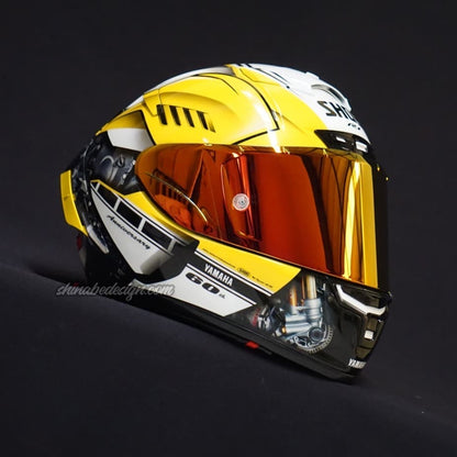 YZF-R1 “Alien SpeedBlock — 60th Anniversary Yellow” — Custom Shoei X-14