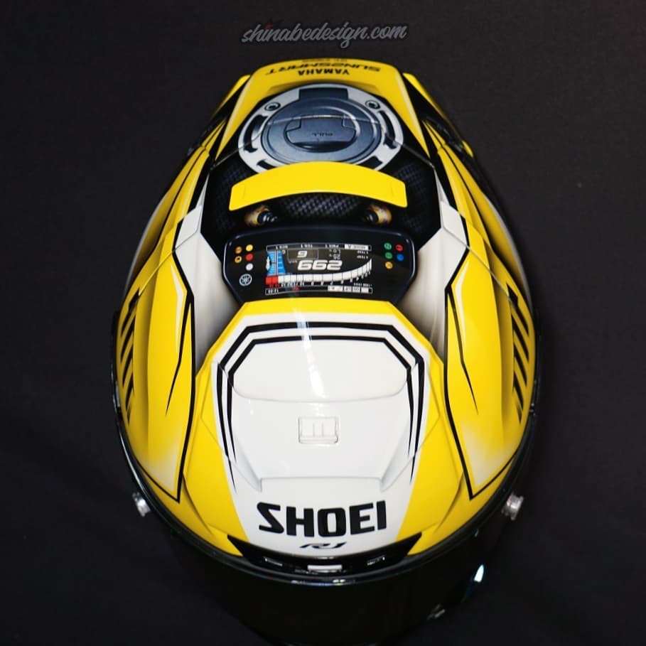 YZF-R1 “Alien SpeedBlock — 60th Anniversary Yellow” — Custom Shoei X-14