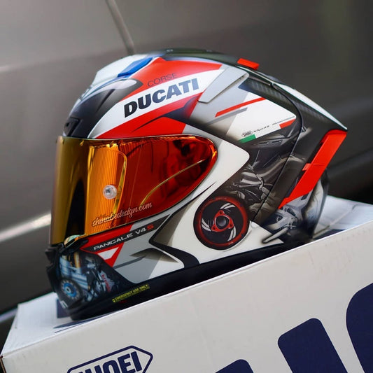 Panigale V4S “Corse Satin” — Custom Shoei X-14 (Matte Special)