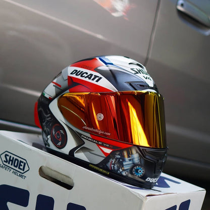 Panigale V4S “Corse Satin” — Custom Shoei X-14 (Matte Special)